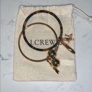J. Crew Gold Tortoise Shell Charm Bracelets